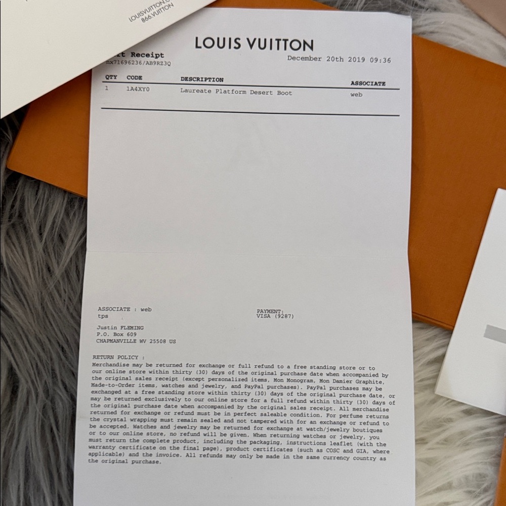 Louis Vuitton
Women's Laureate Platform Desert Boots Suede with Monogram Canvas - Picture 5 of 10